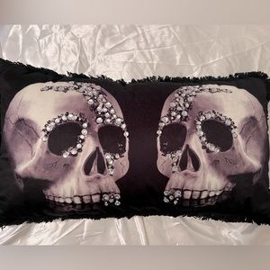 Home Goods : Crystal Skull detailed decor pillow